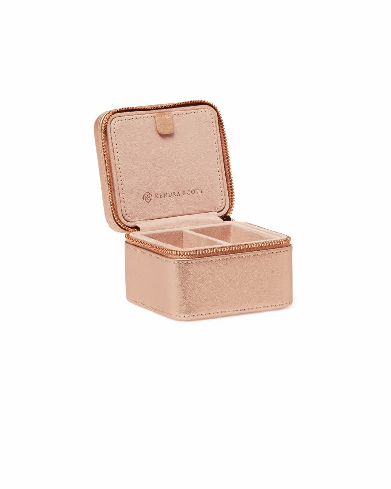 Small Travel Jewelry Case in Rose Gold image number 3